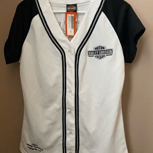 Harley Davidson baseball jersey style.  Large